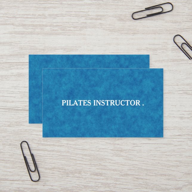 Tarjeta de visita del profesor de yoga Pilates (Anverso/Reverso In Situ)