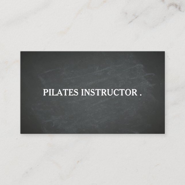 Tarjeta de visita del profesor de yoga Pilates (Anverso)