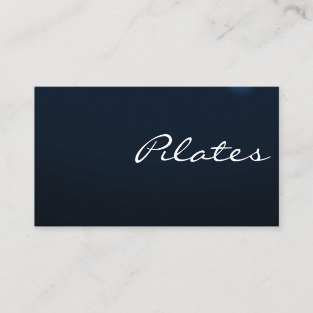 Tarjeta de visita del profesor de yoga Pilates (Anverso)