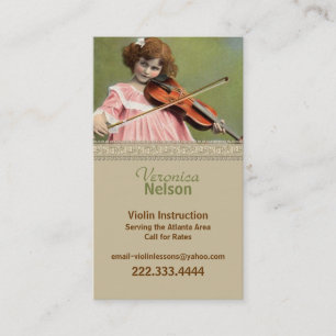 Tarjeta de visita del profesor del violín de la