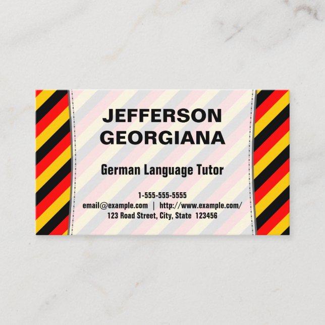 Tarjeta de visita del profesor particular de la (Anverso)