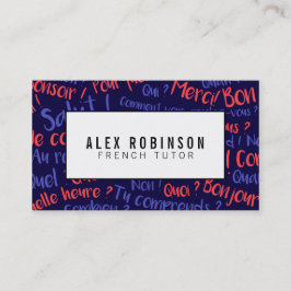 Tarjeta de visita del profesor particular de la