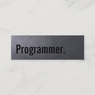 Tarjeta de visita del programador del negro de