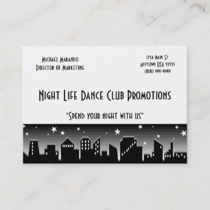 Tarjeta de visita del promotor del club de baile