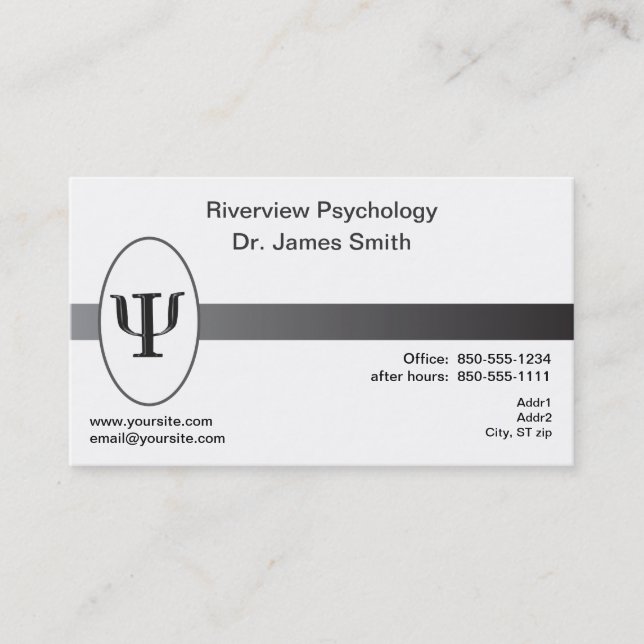 Tarjeta de visita del psicólogo (Anverso)