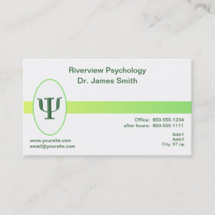 Tarjeta de visita del psicólogo