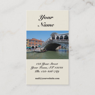 Tarjeta de visita del puente de Rialto