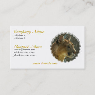 Tarjeta de visita del puma del puma