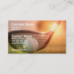 Tarjeta de visita del Putter del golf