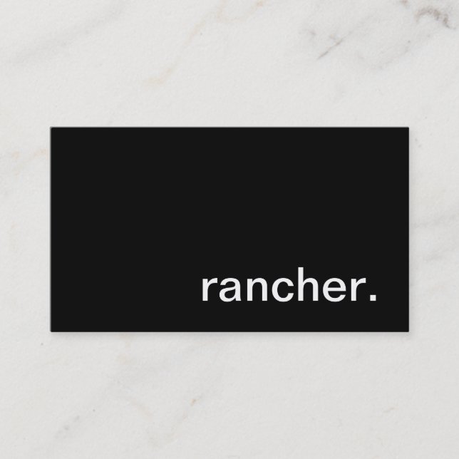 Tarjeta de visita del ranchero (Anverso)