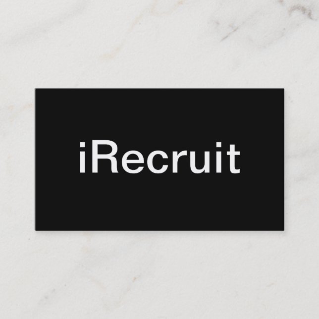 Tarjeta de visita del reclutador (Anverso)