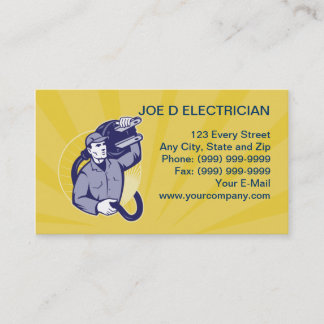 tarjeta de visita del reparador del trabajador del