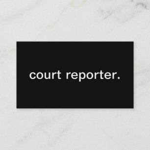 Tarjeta de visita del reportero de corte