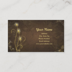 Tarjeta de visita del resplandor de oro