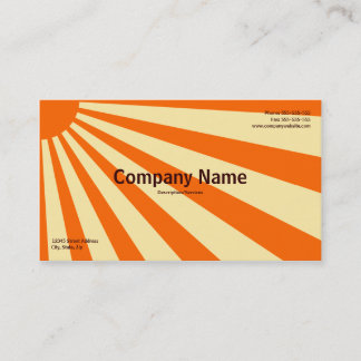 Tarjeta de visita del resplandor solar