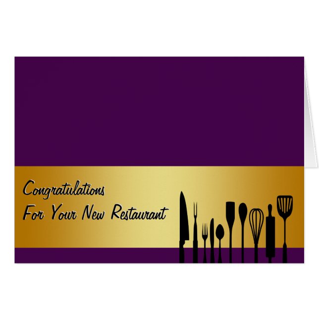 Tarjeta de visita del restaurante de la (Anverso (Horizontal))