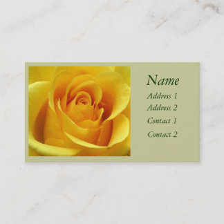 Tarjeta de visita del rosa amarillo