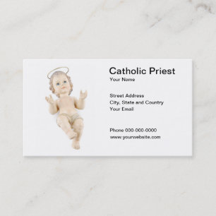 Tarjeta de visita del sacerdote católico