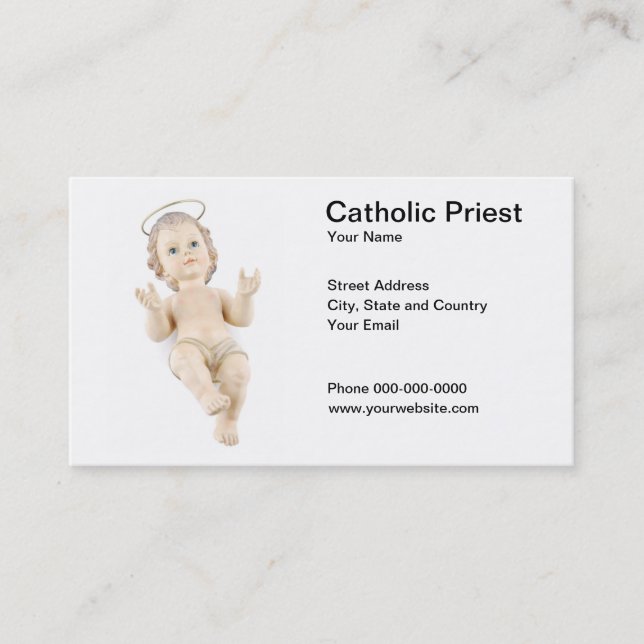 Tarjeta de visita del sacerdote católico (Anverso)