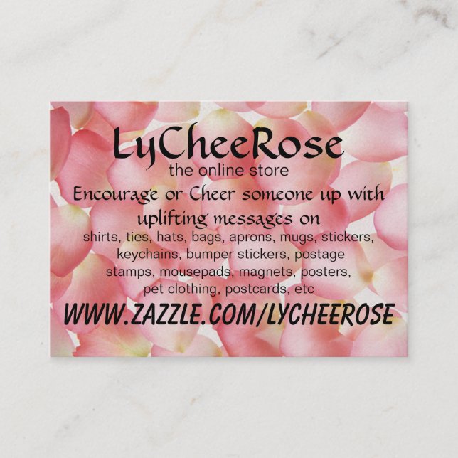 Tarjeta de visita del salmo 23 de Lycheerose (Anverso)
