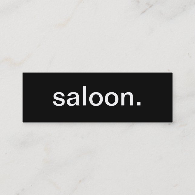 Tarjeta de visita del salón (Anverso)