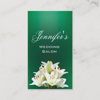 Tarjeta de visita del salón de la boda