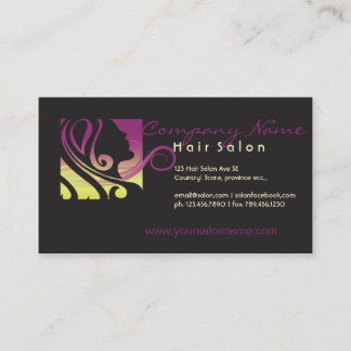 tarjeta de visita del salón de pelo
