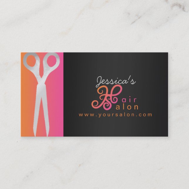 Tarjeta de visita del salón de pelo (Anverso)