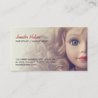 Tarjeta de visita del salón de pelo de la belleza