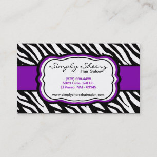 Tarjeta de visita del salón de pelo del estampado