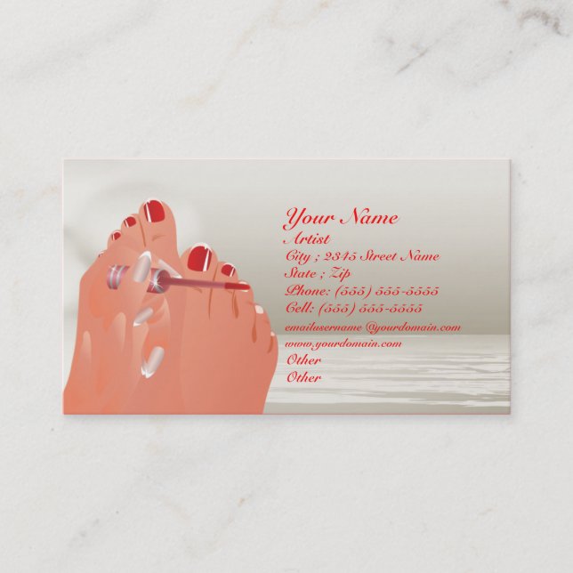 Tarjeta de visita del salón del arte del clavo (Anverso)