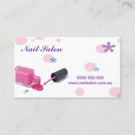 Tarjeta de visita del salón del clavo