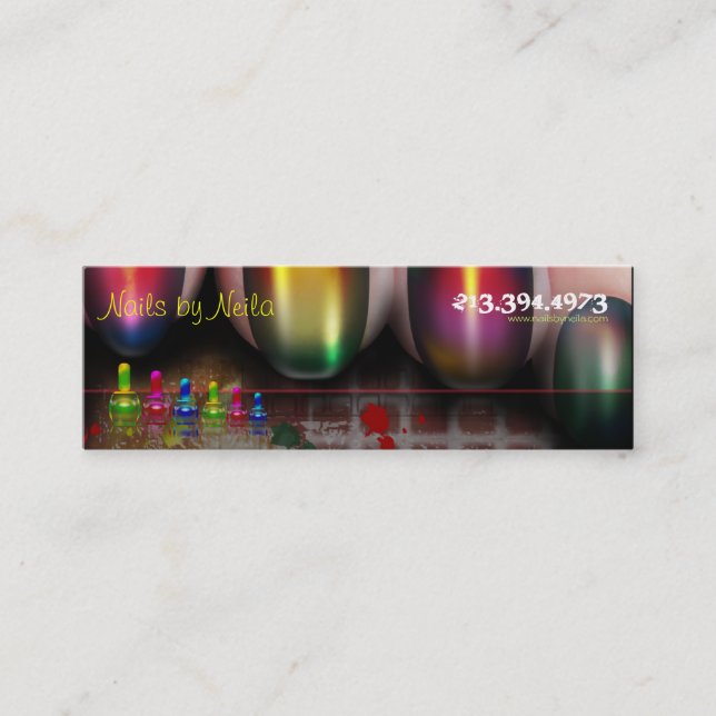 Tarjeta de visita del salón del clavo del artista (Anverso)