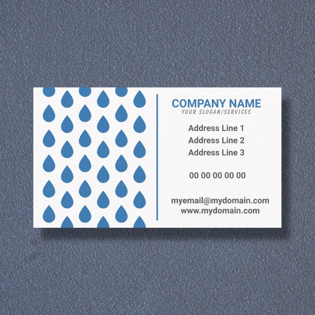 Tarjeta de visita del servicio de limpieza de pisc (Pool Cleaning Service Business Card)