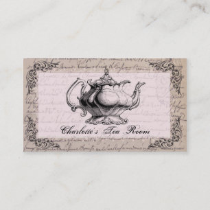 Tarjeta de visita del sitio del té de la tetera d
