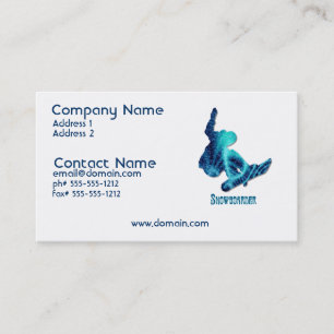 Tarjeta de visita del Snowboarder