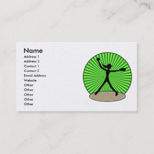 Tarjeta de visita del softball de Fastpitch