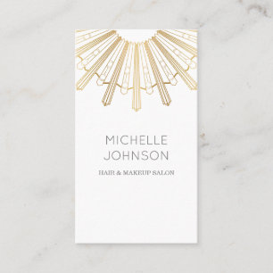 Tarjeta de visita del sol del art déco