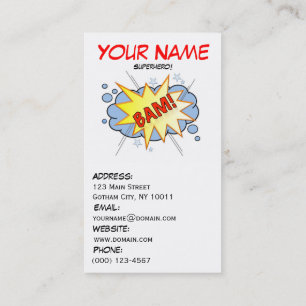 Tarjeta de visita del super héroe 3