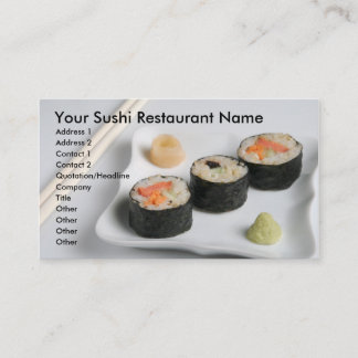 Tarjeta de visita del sushi 1