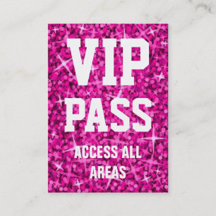 Tarjeta De Visita Del "tarjeta de visita rosada PASO del VIP" del