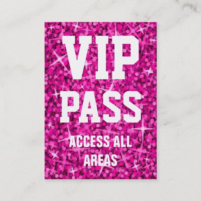 Tarjeta De Visita Del "tarjeta de visita rosada PASO del VIP" del (Anverso)
