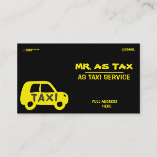 TARJETA DE VISITA DEL TAXI