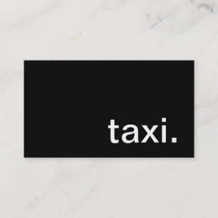 Tarjeta de visita del taxi