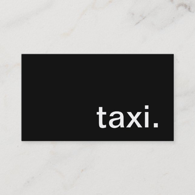 Tarjeta de visita del taxi (Anverso)