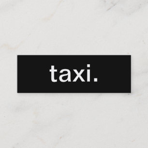 Tarjeta de visita del taxi