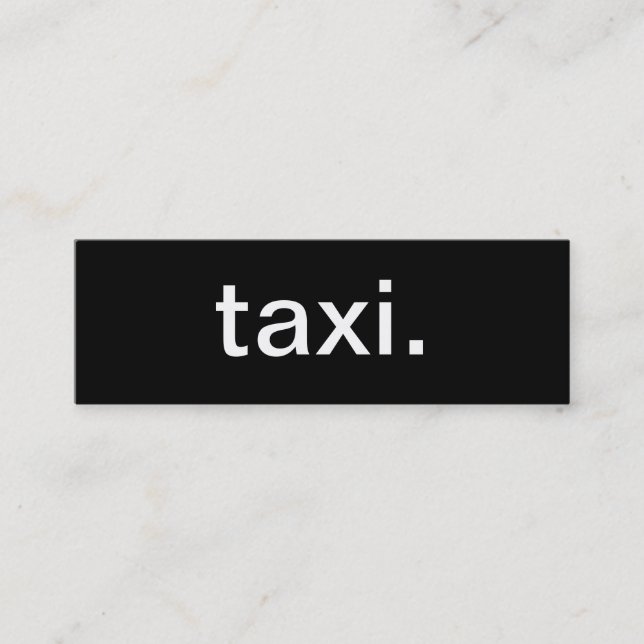 Tarjeta de visita del taxi (Anverso)