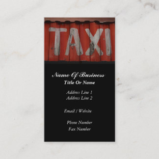 Tarjeta de visita del taxi