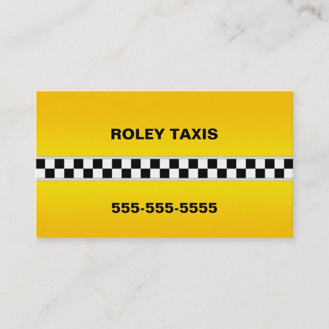 Tarjeta de visita del taxi (Anverso)
