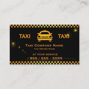 Tarjeta de visita del taxista de Cab Company